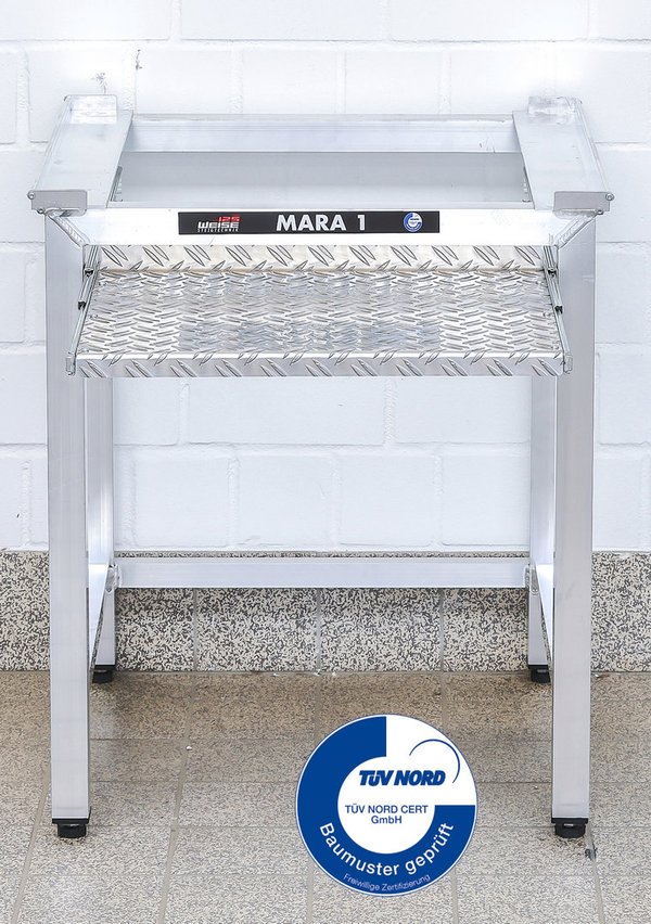 Premium Waschmaschinen Untergestell Mara 1 70 cm hoch mit Teleskop-Auszug für Waschkorb